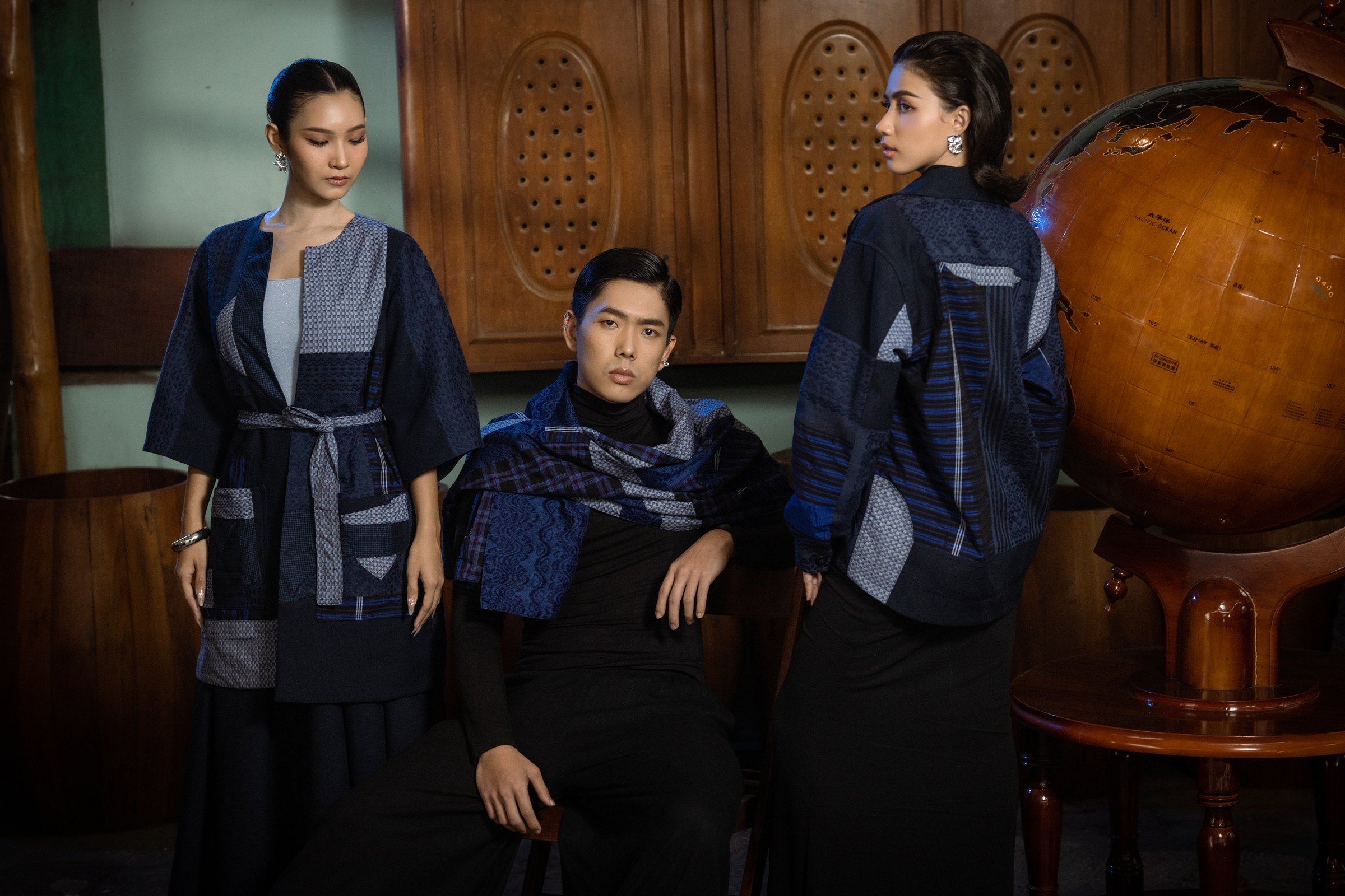 New Traditional photographed from the front, three looks together